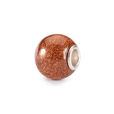 Kerek Barna Aranykő Bead
