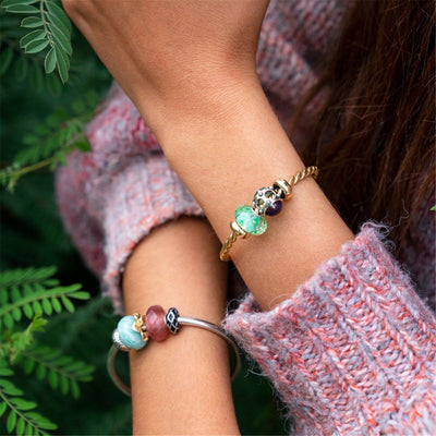 Lila & Zöld Fénykoszorú Bead - Trollbeads Ékszerek Magyarország