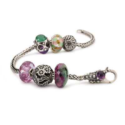 Lila & Zöld Fénykoszorú Bead - Trollbeads Ékszerek Magyarország
