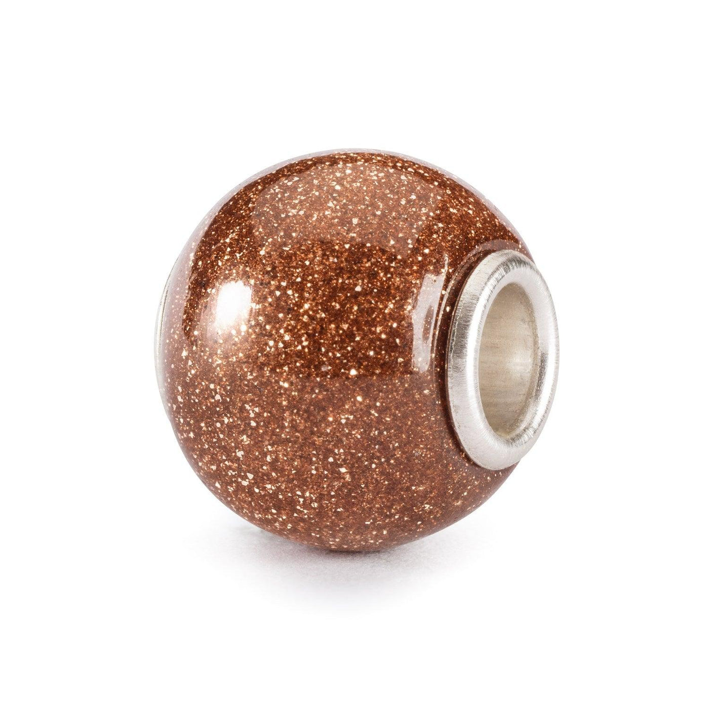Kerek Barna Aranykő Bead - Trollbeads Ékszerek Magyarország