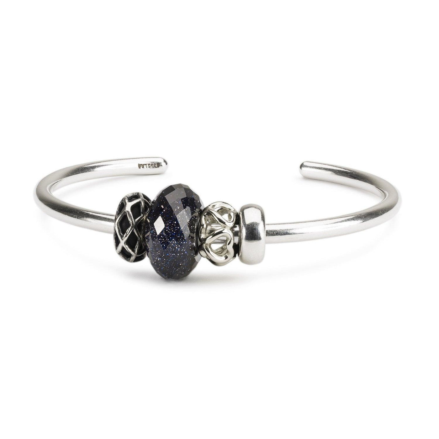 Fazettás Kék Aranykő Bead - Trollbeads Ékszerek Magyarország