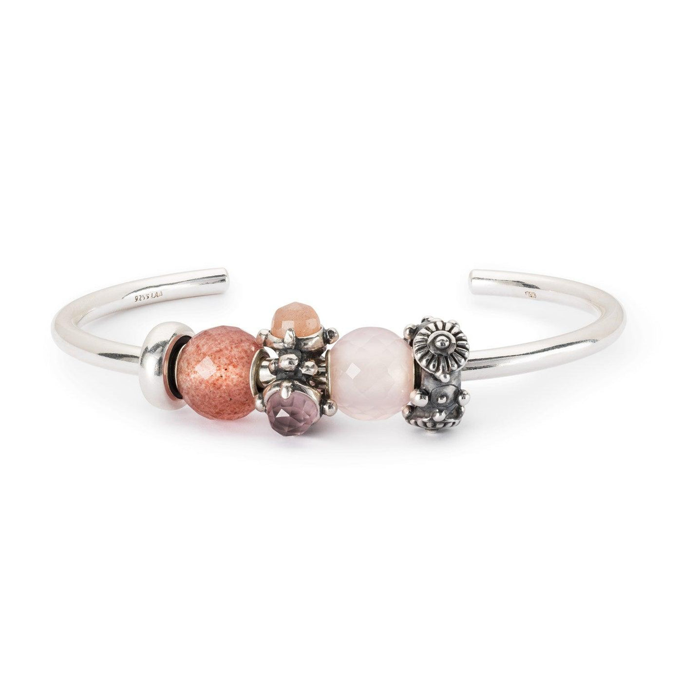 Kerek Rózsakvarc Bead - Trollbeads Ékszerek Magyarország