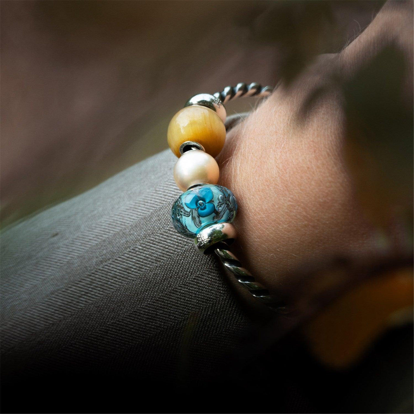 Jumbo kerek macskaszem bead - Trollbeads Ékszerek Magyarország