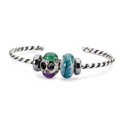 Lila & Zöld Fénykoszorú Bead - Trollbeads Ékszerek Magyarország