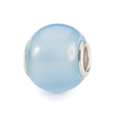 Kerek Világoskék Achát Bead - Trollbeads Ékszerek Magyarország