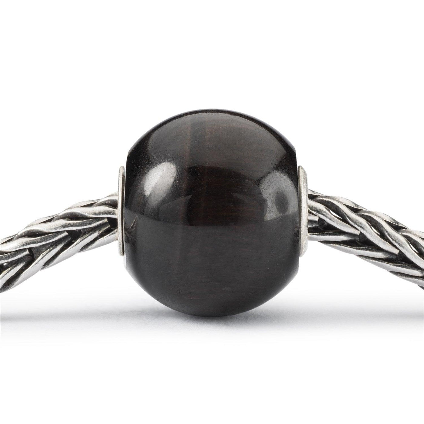 Jumbo kerek fekete macskaszem bead - Trollbeads Ékszerek Magyarország