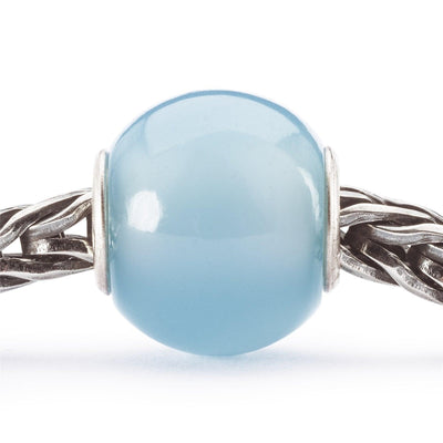 Kerek Világoskék Achát Bead - Trollbeads Ékszerek Magyarország