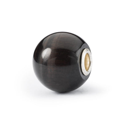 Jumbo kerek fekete macskaszem bead - Trollbeads Ékszerek Magyarország